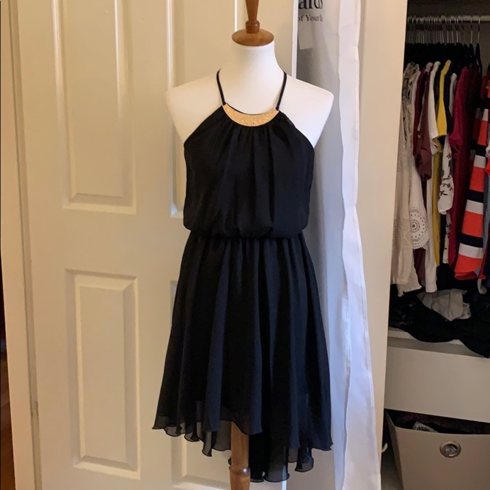 Gorgeous asymmetrical black dress
